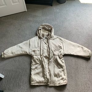 Urban outfitters Gold hooded trench coat